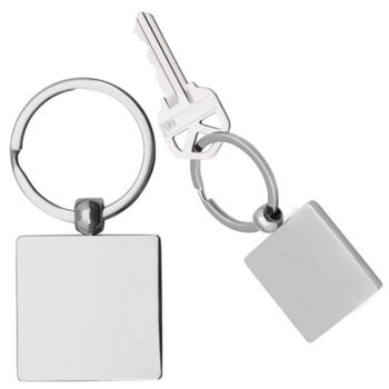 Square Metal Keychain Thumbnail