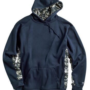 Men's Digital Camo Colorblock Performance Fleece Hooded Sweatshirt Thumbnail