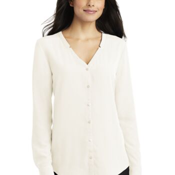 Women's Long Sleeve Button Front Blouse Thumbnail
