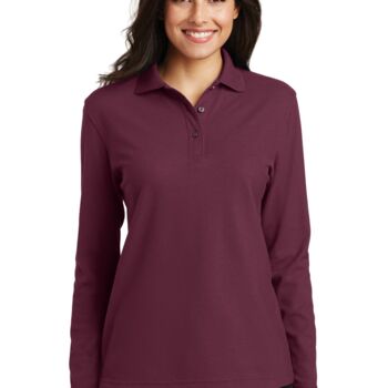 Ladies Long Sleeve Silk Touch™ Polo Thumbnail